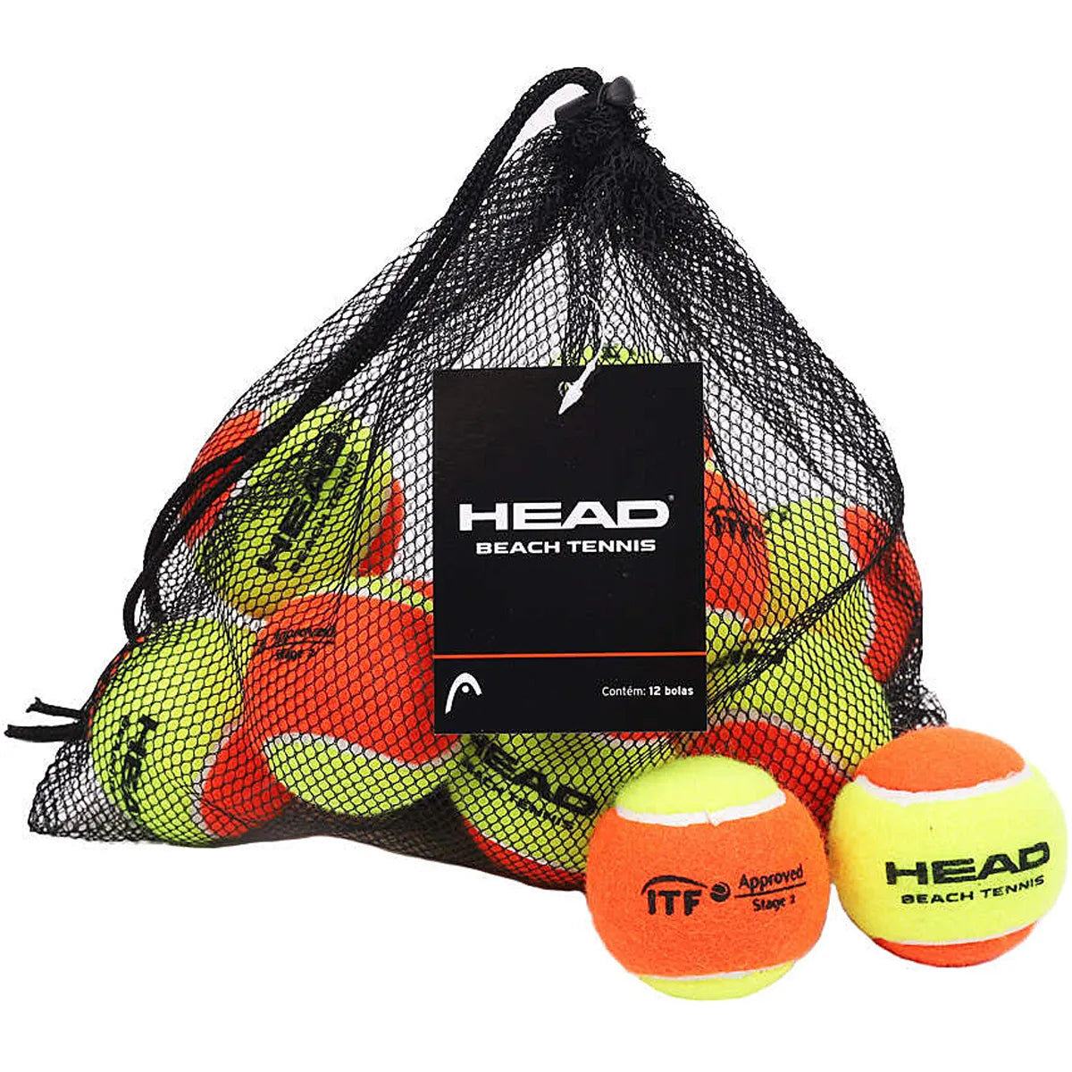 BOLSA DE 12 PELOTAS HEAD TENIS PLAYA
