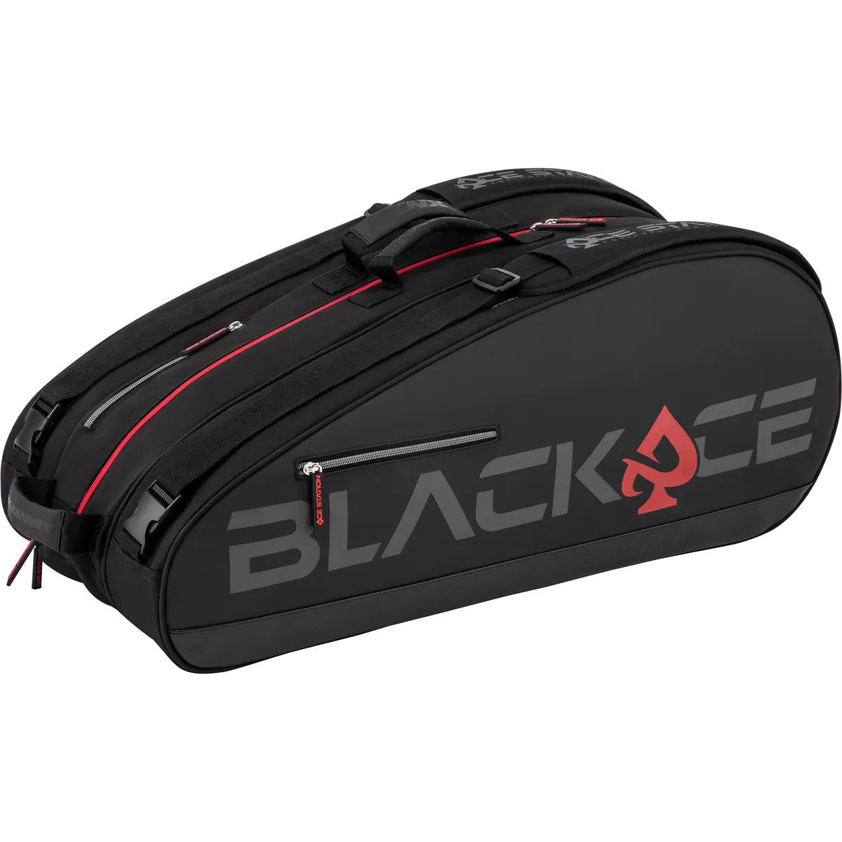BOLSA PRO KENNEX ACE STATION 12 PACK NEGRO/ROJO