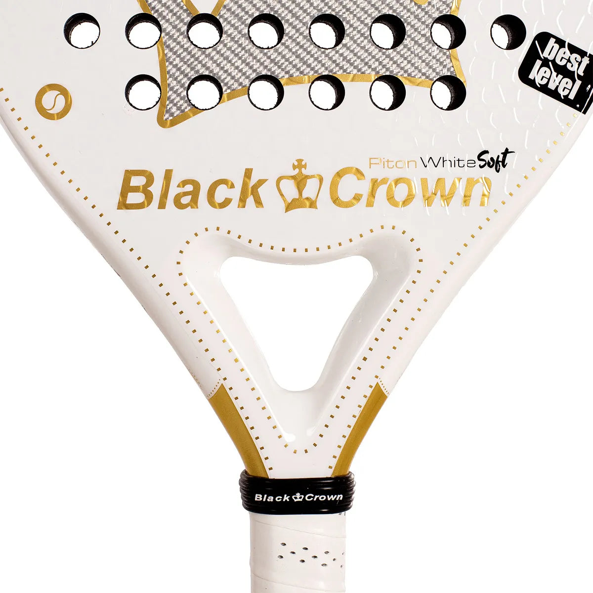 RAQUETA DE PÁDEL BLACK CROWN PITON WHITE SOFT