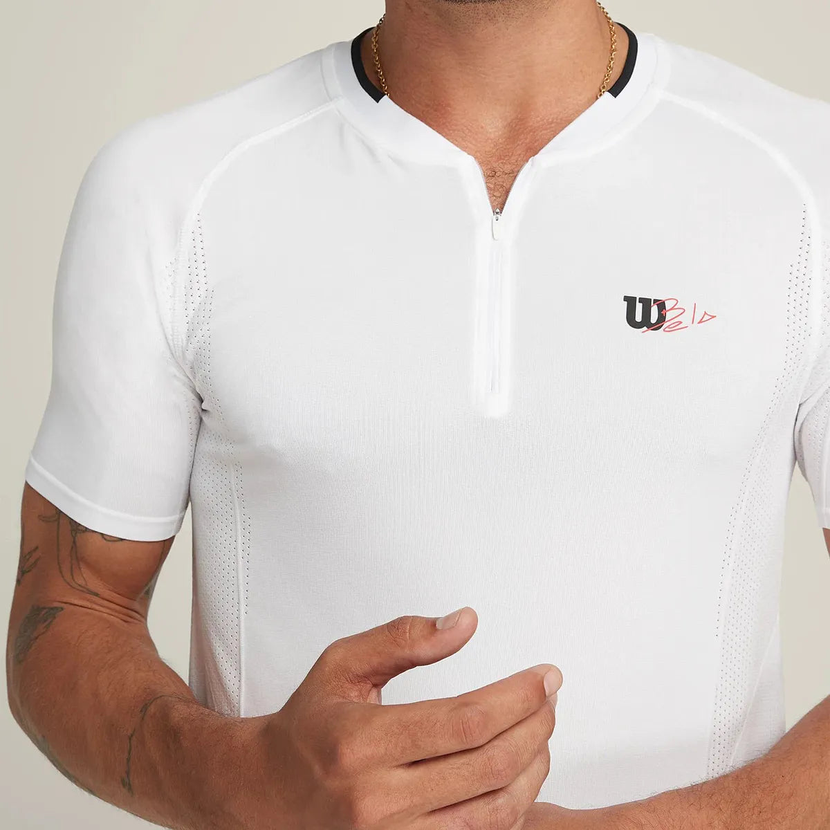 CAMISETA WILSON BELA SERIES SIN COSTURAS CON CREMALLERA HENLEY