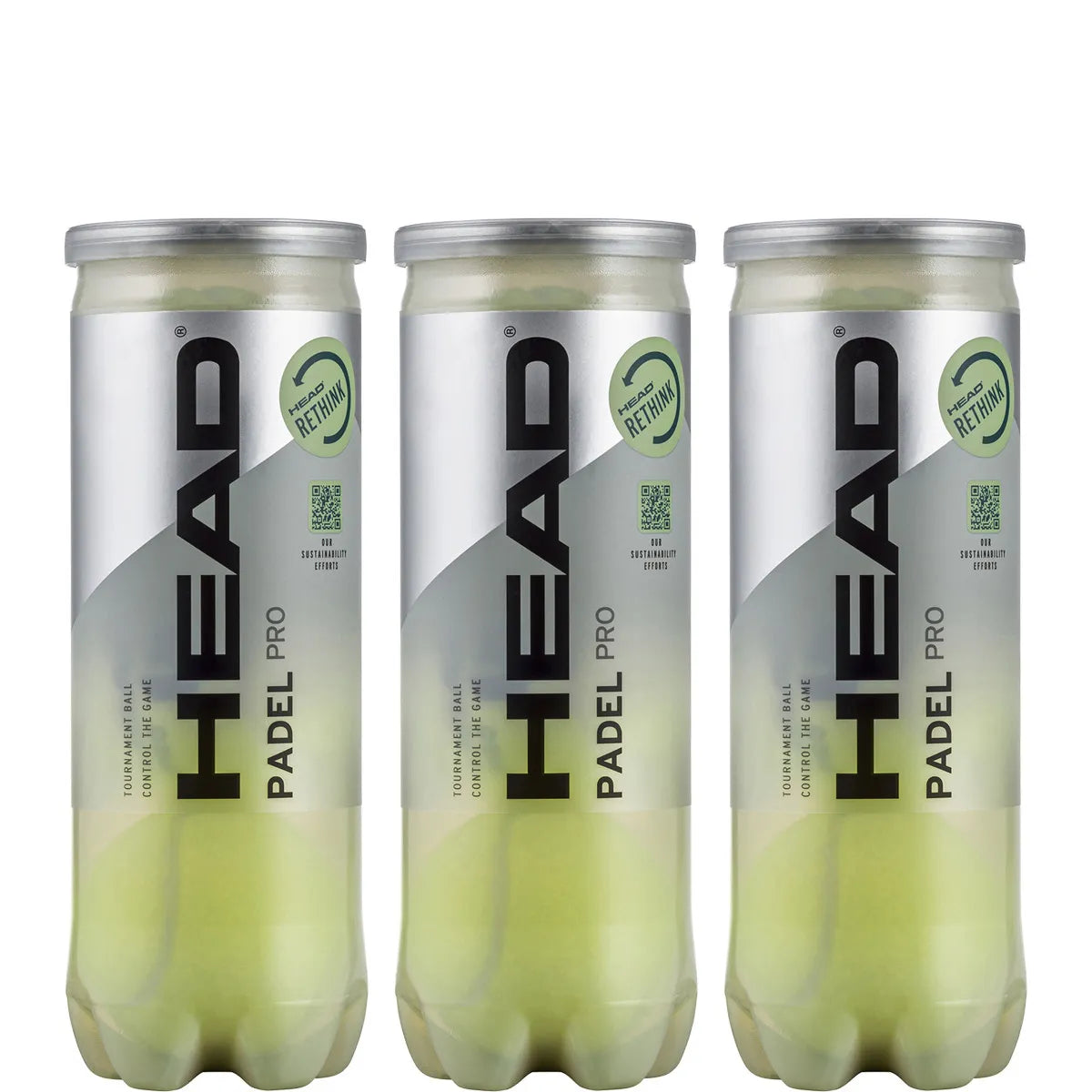 TUBO DE 3 PELOTAS HEAD PADEL PRO