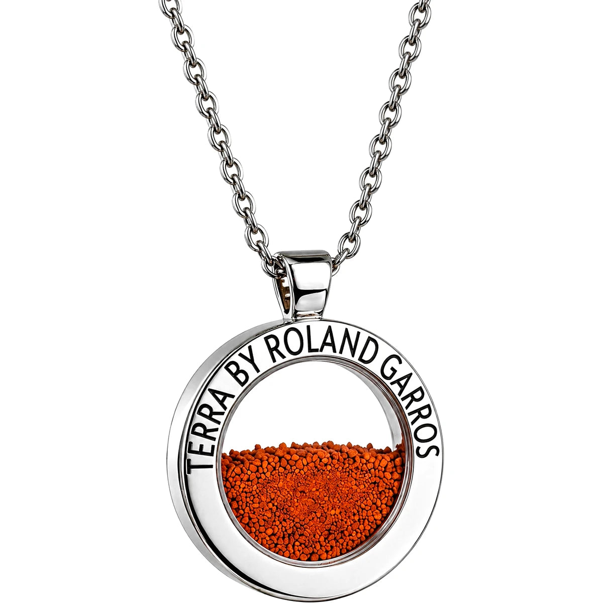 COLLAR Y MEDALLA TERRA ACCESS ACERO BRILLANTE SIN PIEDRA GRAN MODELO