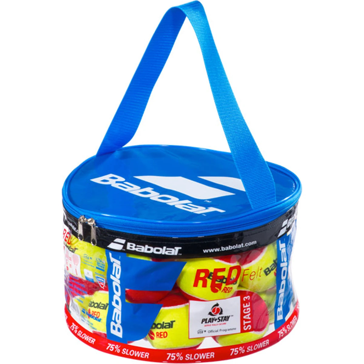 BOLSA CON CREMALLERA DE 24 PELOTAS BABOLAT RED FELT