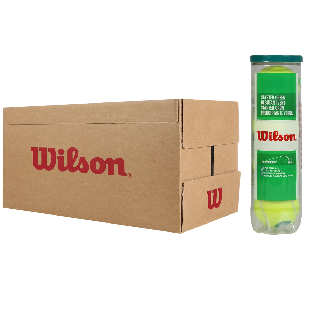 CAJA DE 18 TUBOS DE 4 PELOTAS WILSON STARTER PLAY