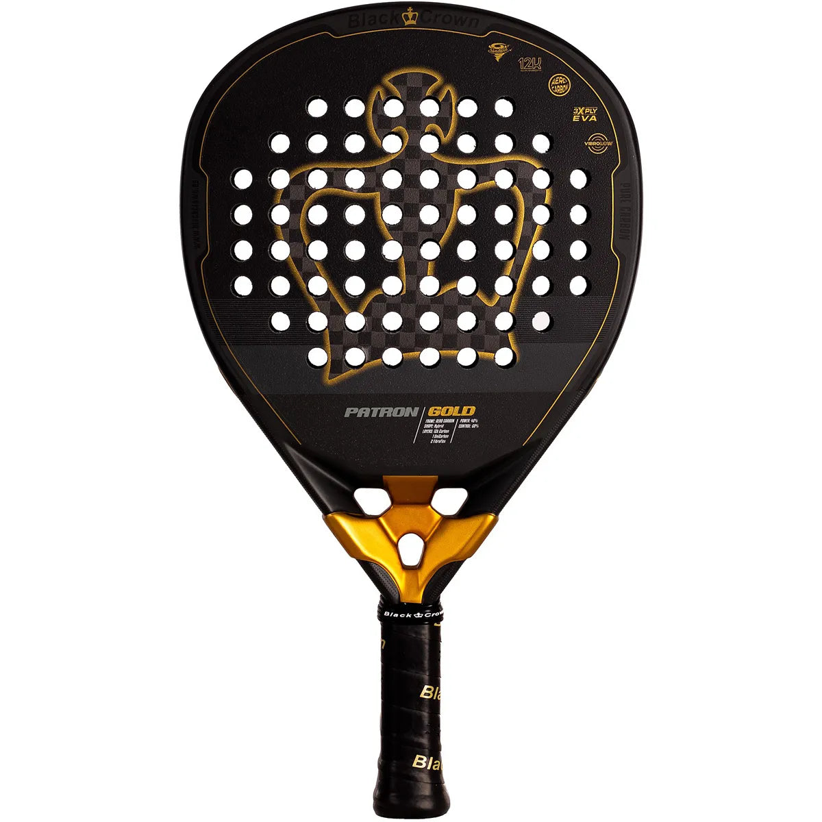 RAQUETA DE PÁDEL BLACK CROWN PATRON GOLD