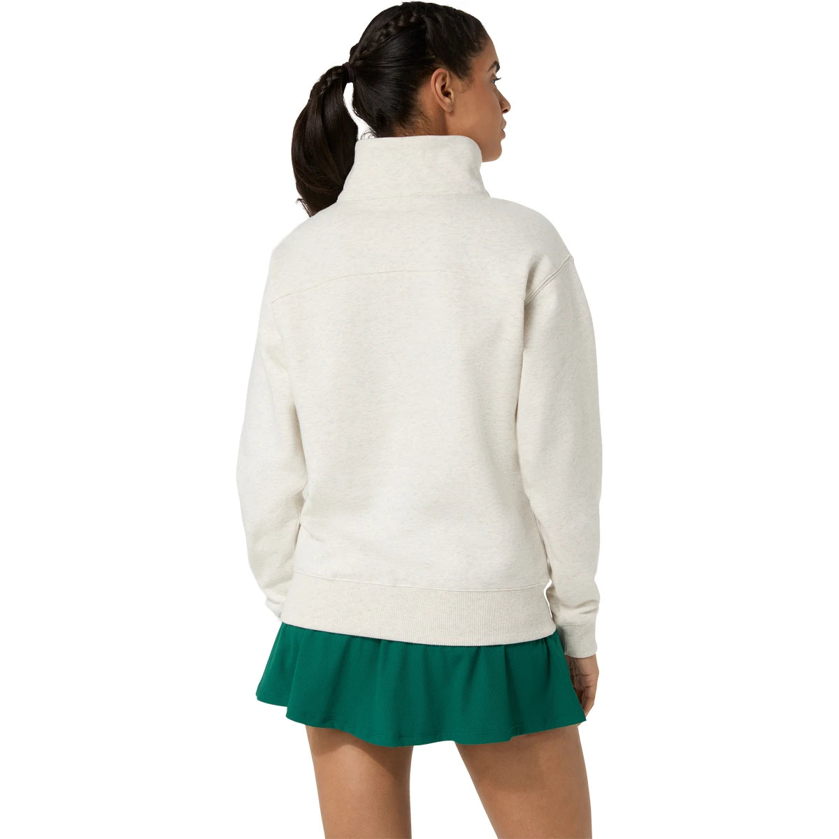 SUDADERA ASICS MUJER CORTA GRAPHIC 1/2 CREMALLERA