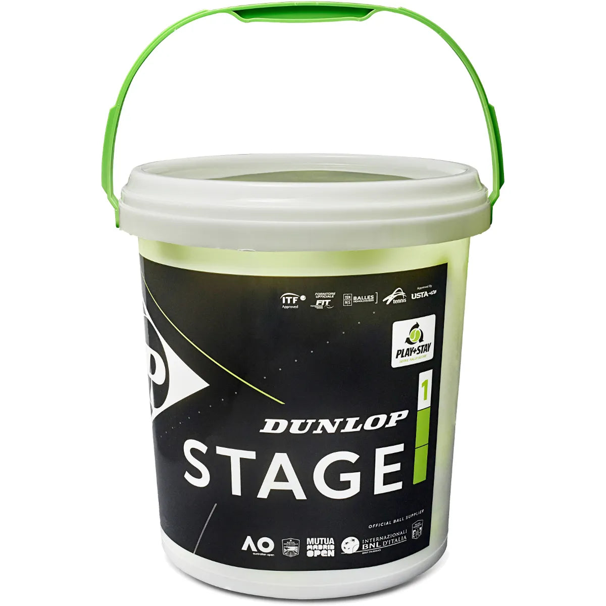TAMBOR 60 PELOTAS DUNLOP STAGE 1 VERDES