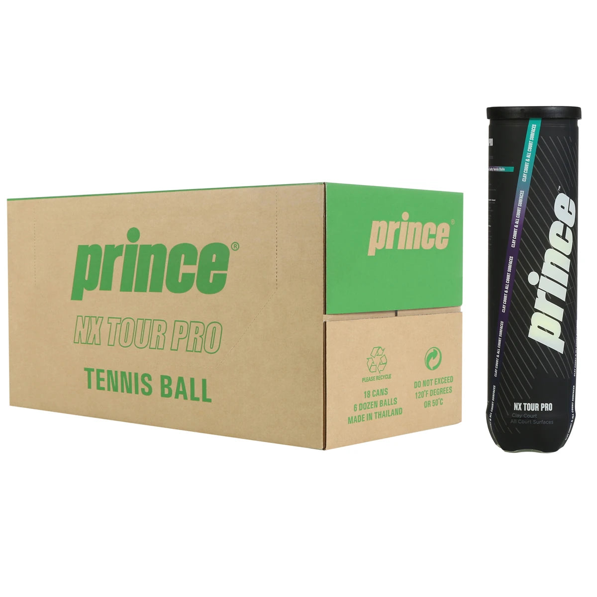 CAJA DE 18 TUBOS DE 4 PELOTAS PRINCE NX TOUR PRO
