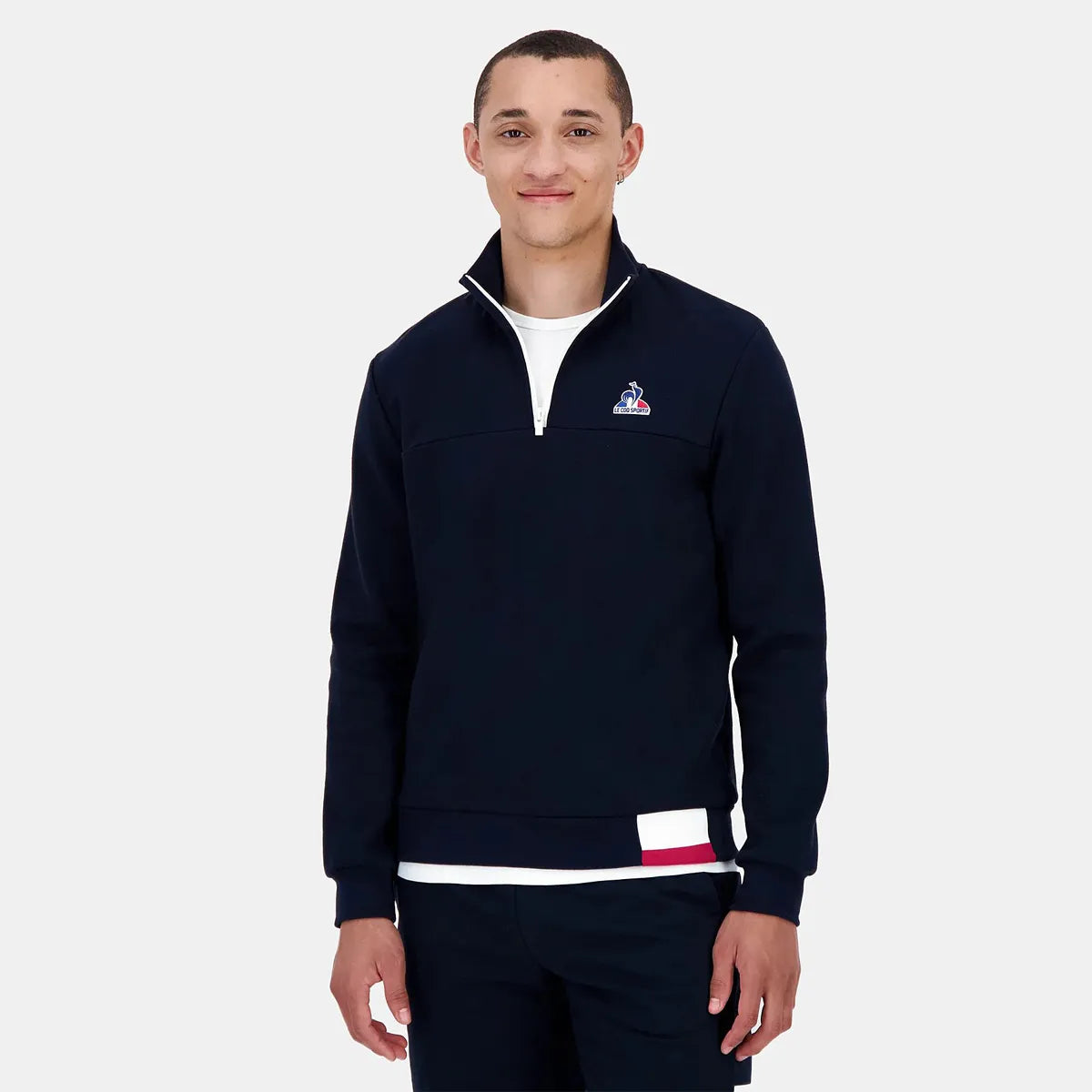 SUDADERA LE COQ SPORTIF TRICOLOR 1/2 CREMALLERA