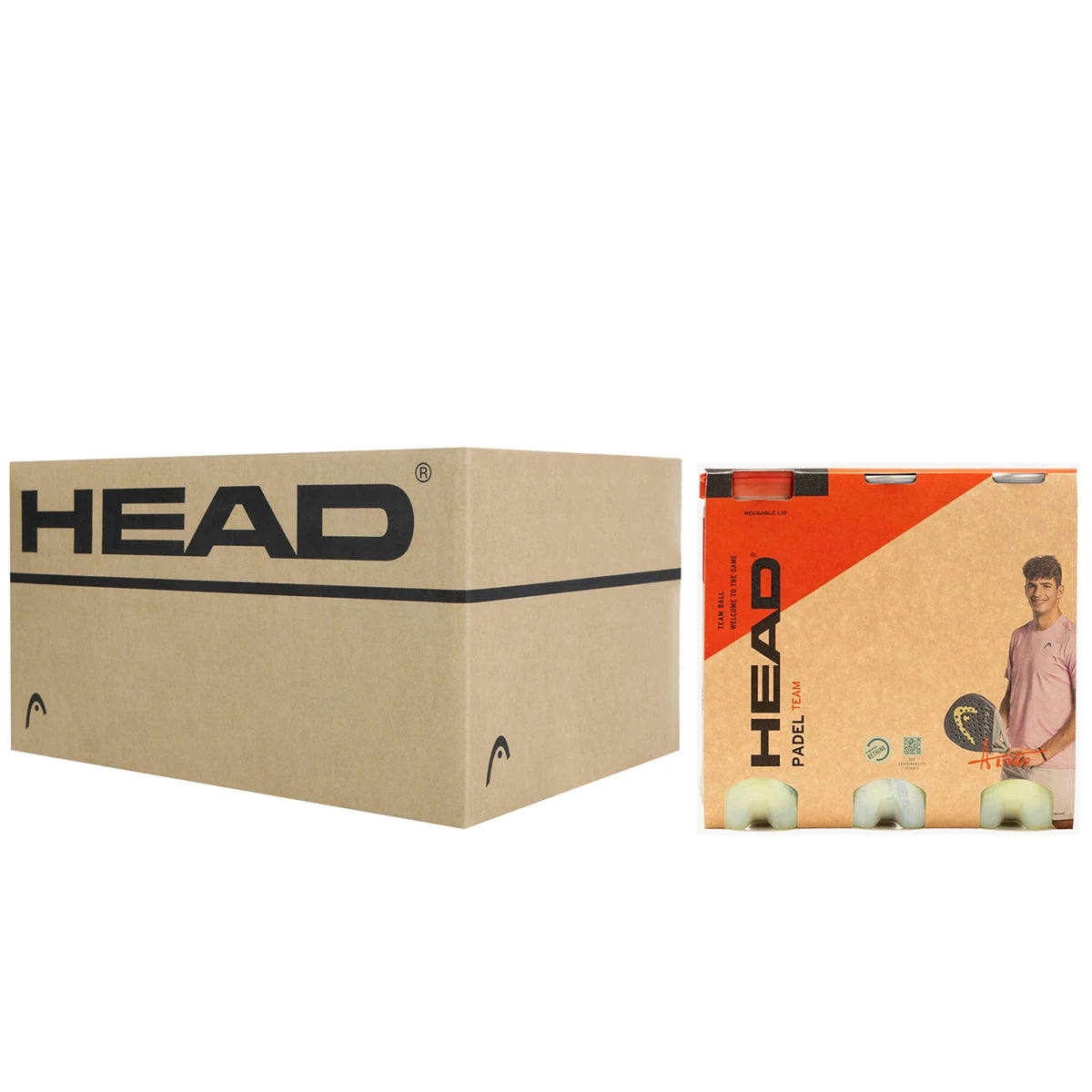 CAJA DE 8 PACKS DE 3 TUBOS DE 3 PELOTAS HEAD PADEL