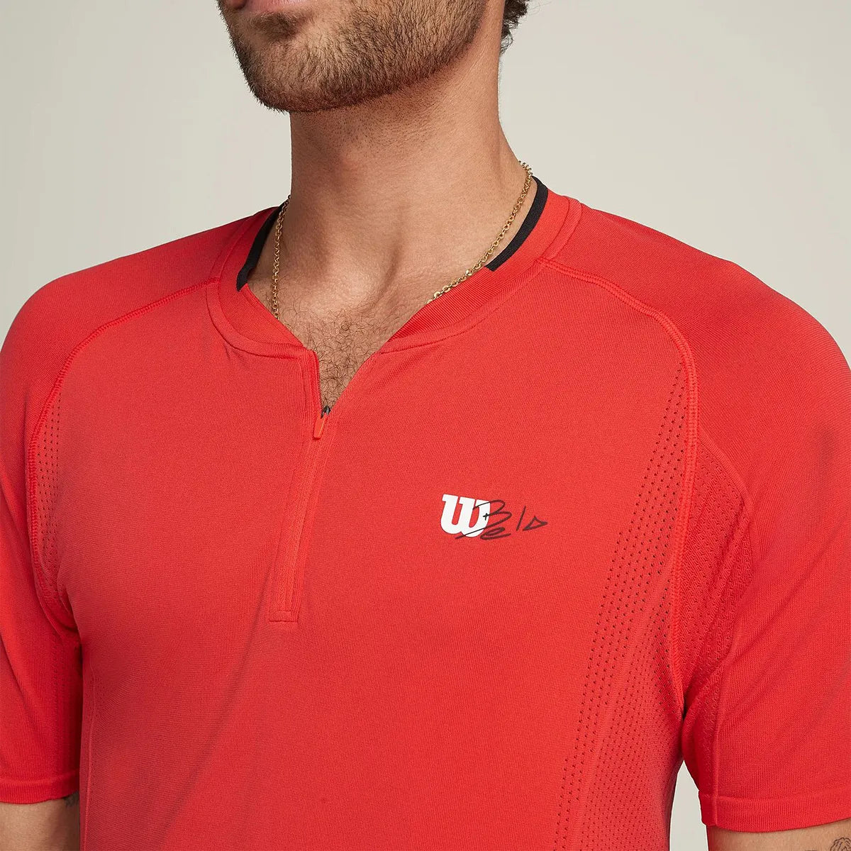 CAMISETA WILSON BELA SERIES SIN COSTURAS CON CREMALLERA HENLEY
