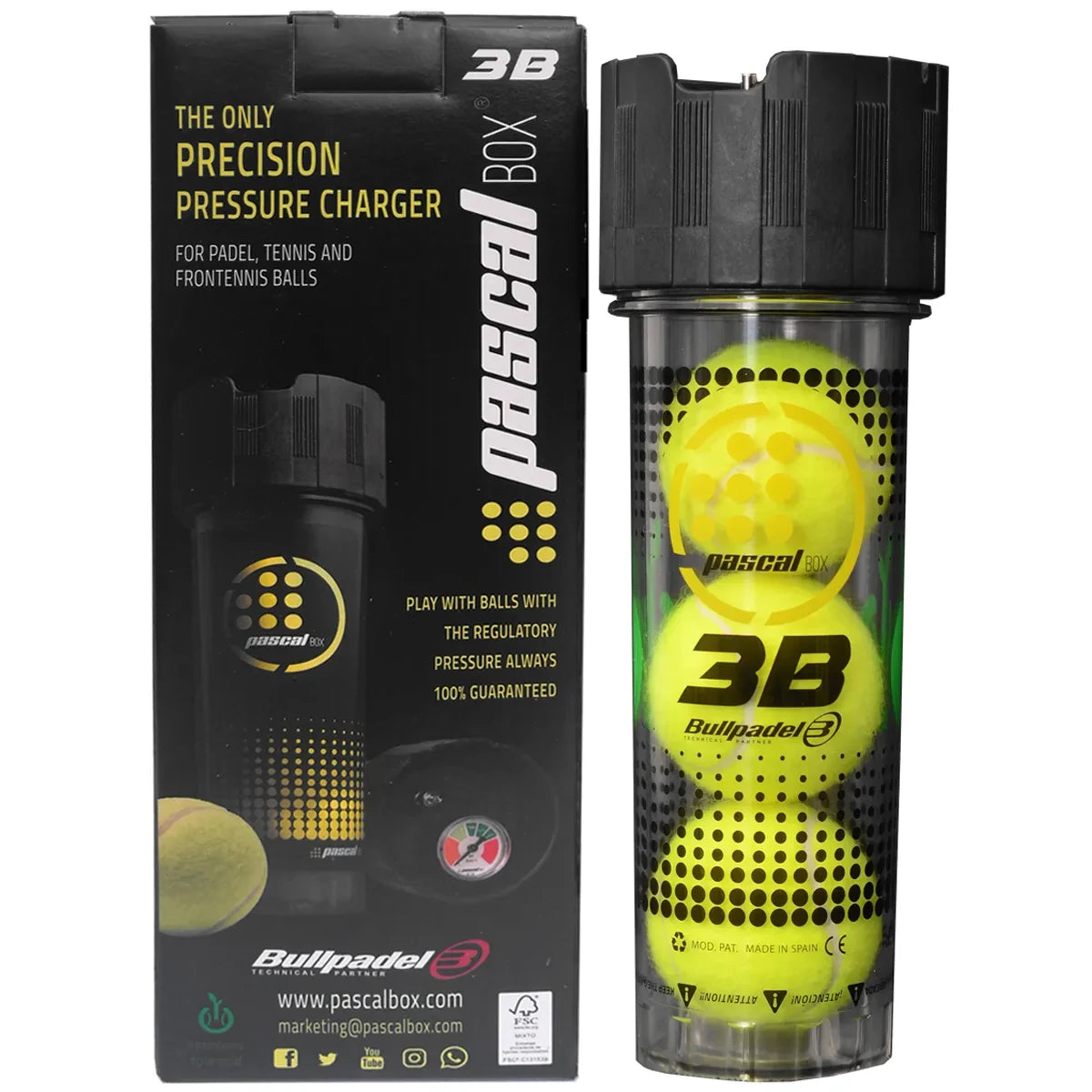 ACCESORIOS DE PRESURIZACIÓN BULLPADEL PASCAL BOX 3B