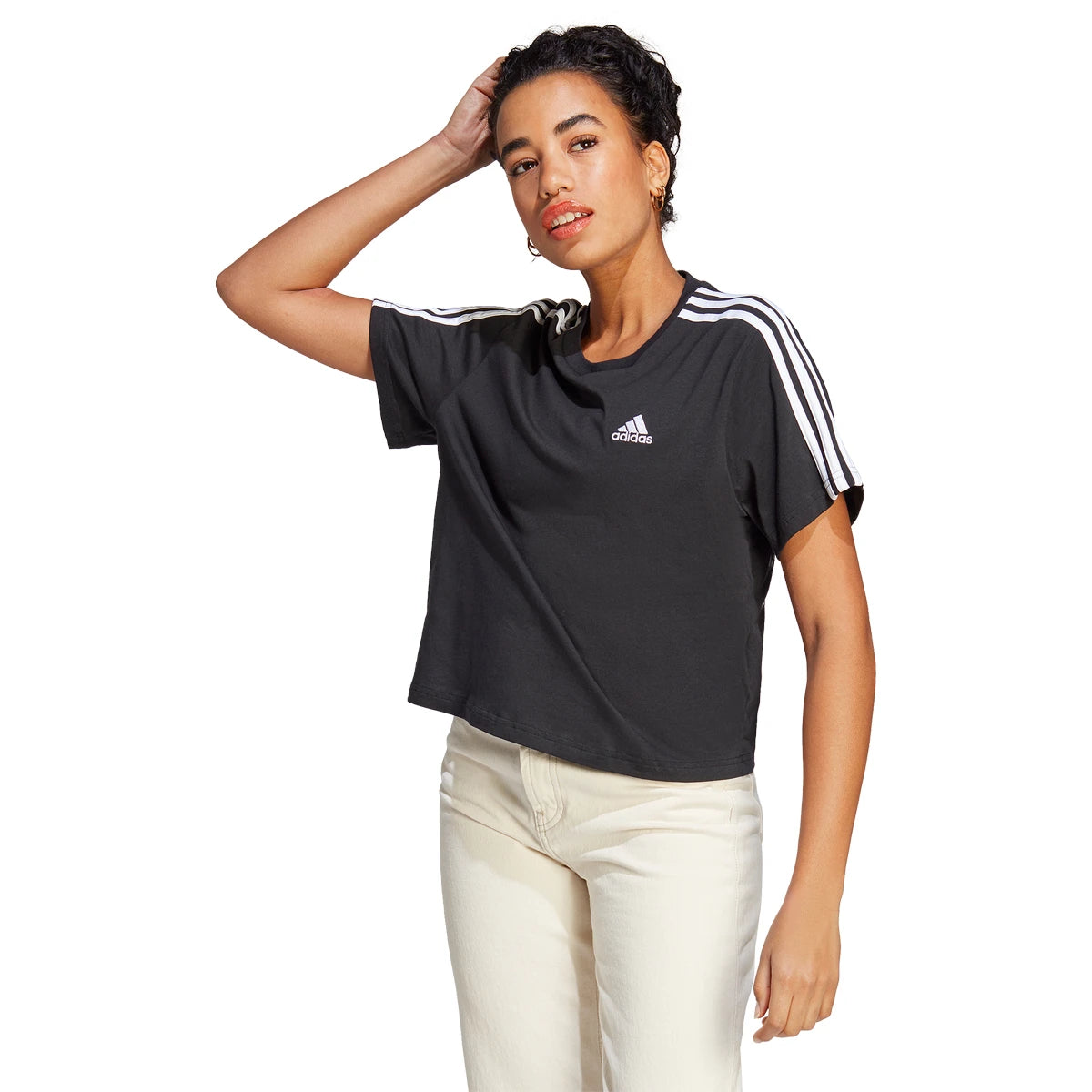 CAMISETA ADIDAS MUJER 3 BANDAS CROP TOP