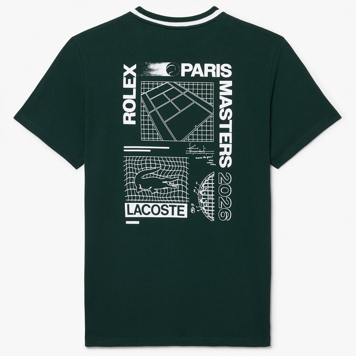 CAMISETA LACOSTE ROLEX PARIS MASTERS GRAPHIC
