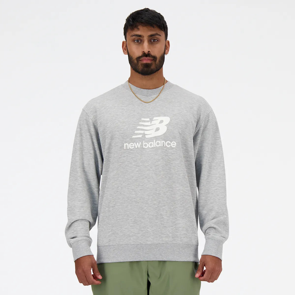 SUDADERA NEW BALANCE ESSENTIALS FRENCH TERRY LOGO CREW