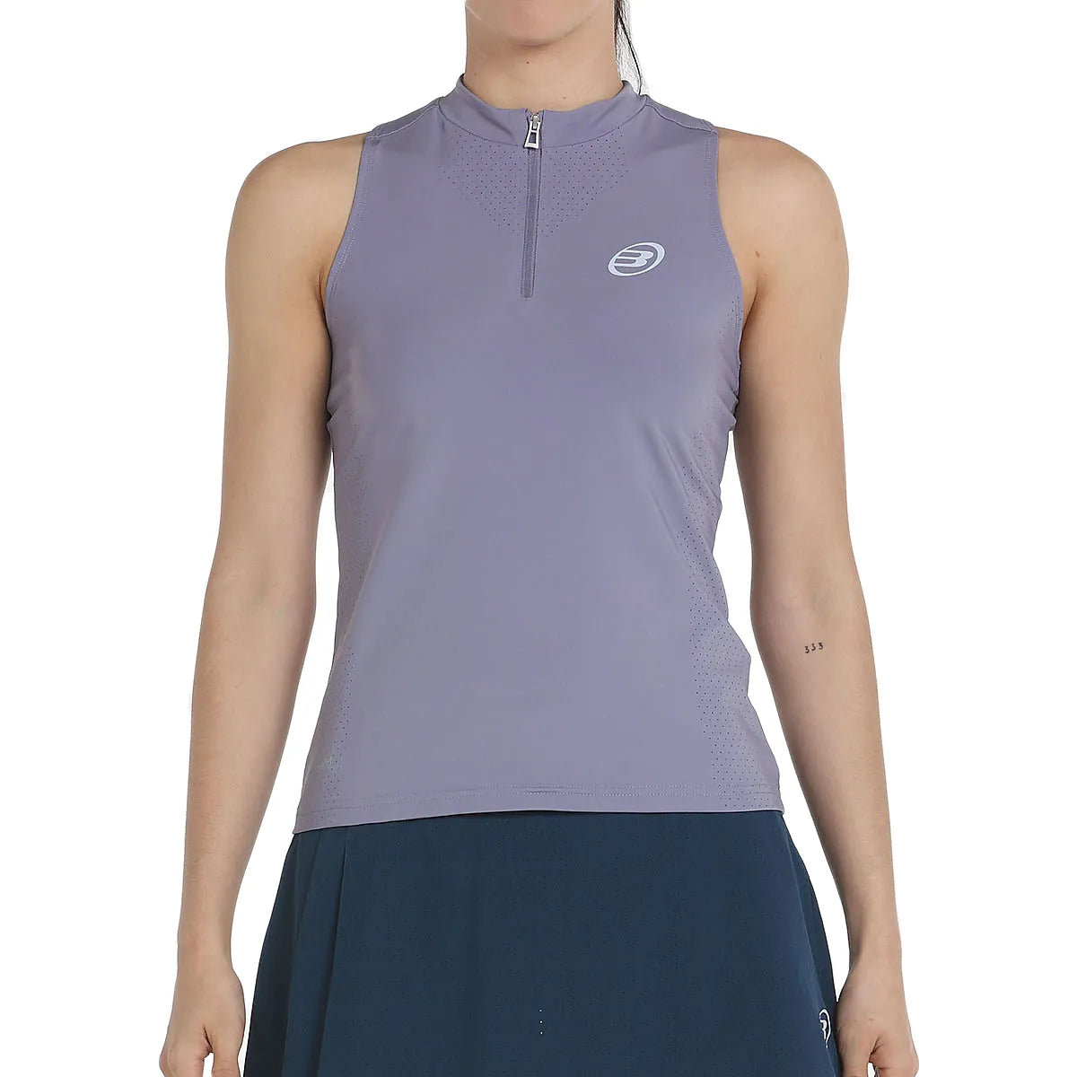 CAMISETA DE TIRANTES BULLPADEL MUJER PURE COLOR 1/4 CREMALLERA OUROL