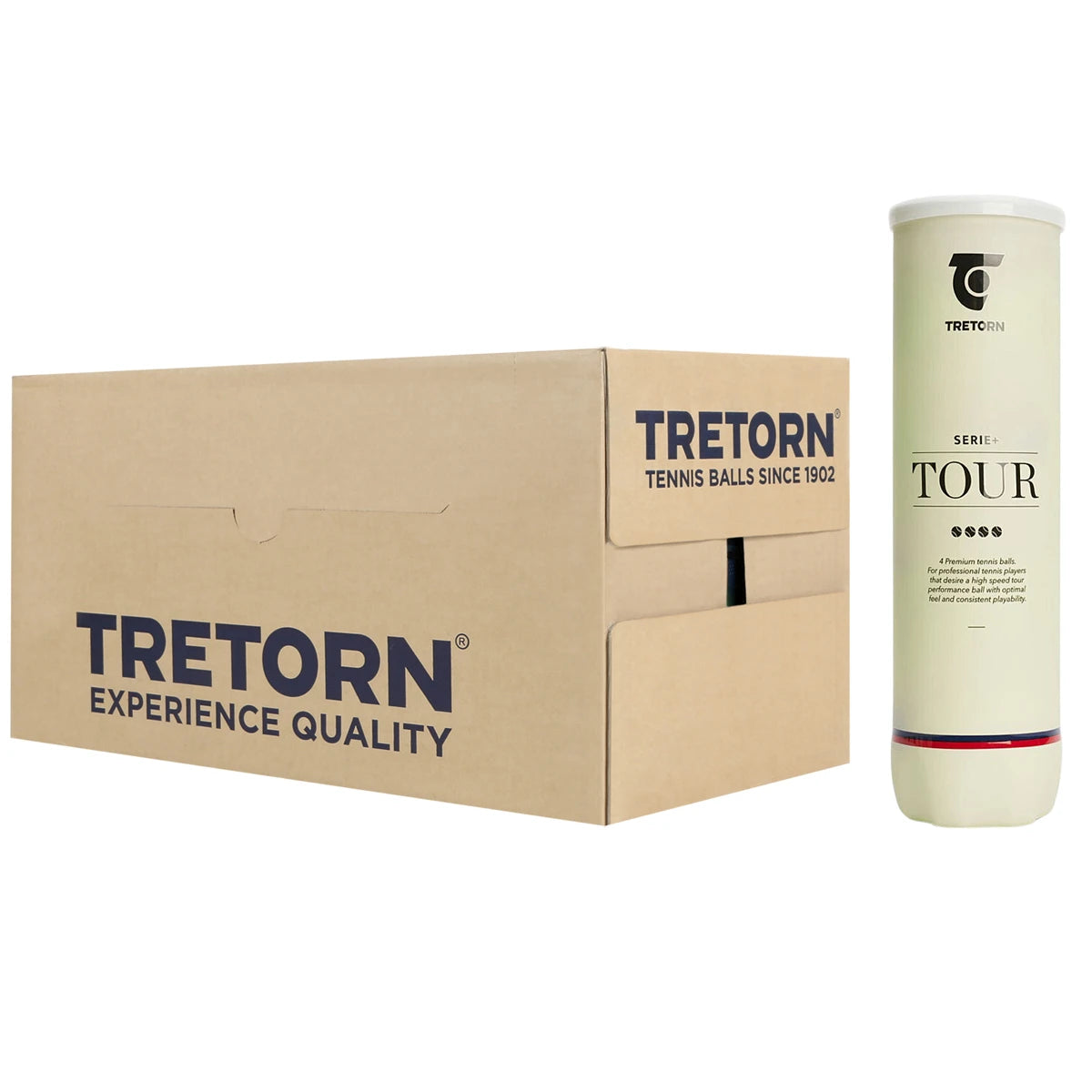 CAJA DE 18 TUBOS DE 4 PELOTAS TRETORN SERIE+