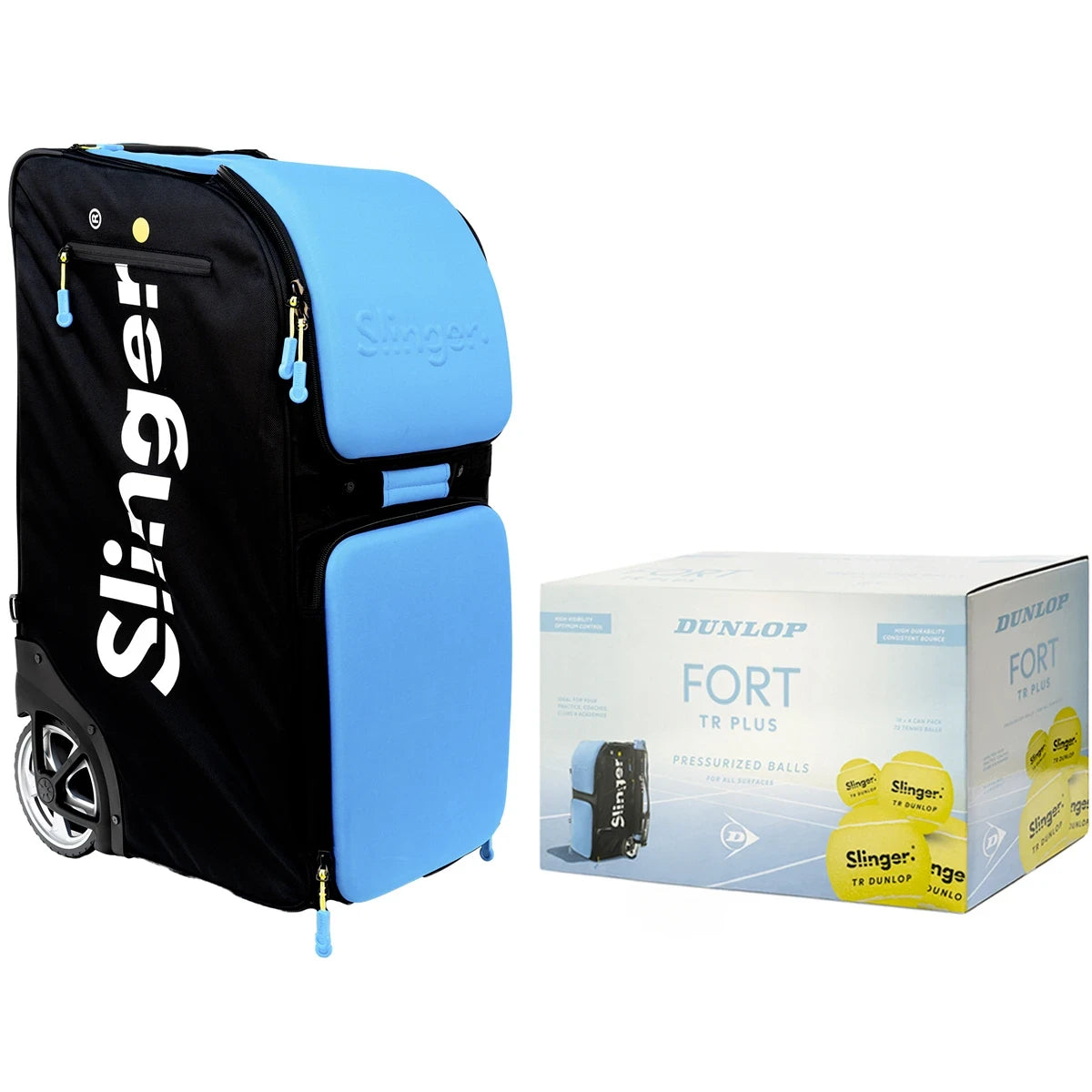 SLINGER TENNIS TOURNAMENT PACK + 1 CAJA DE 72 PELOTAS DE TENIS