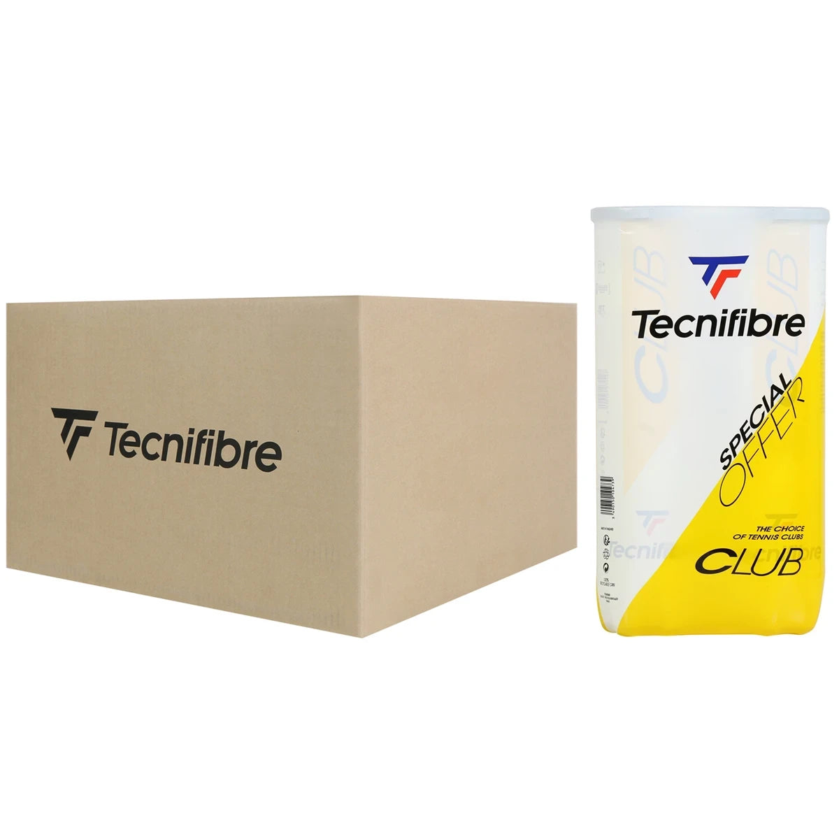 CARTÓN 18 BIPACKS DE 4 PELOTAS TECNIFIBRE CLUB