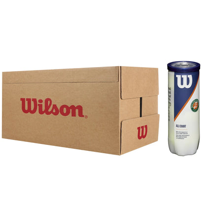 CAJA DE 24 TUBOS DE 3 PELOTAS WILSON ROLAND GARROS ALL COURT