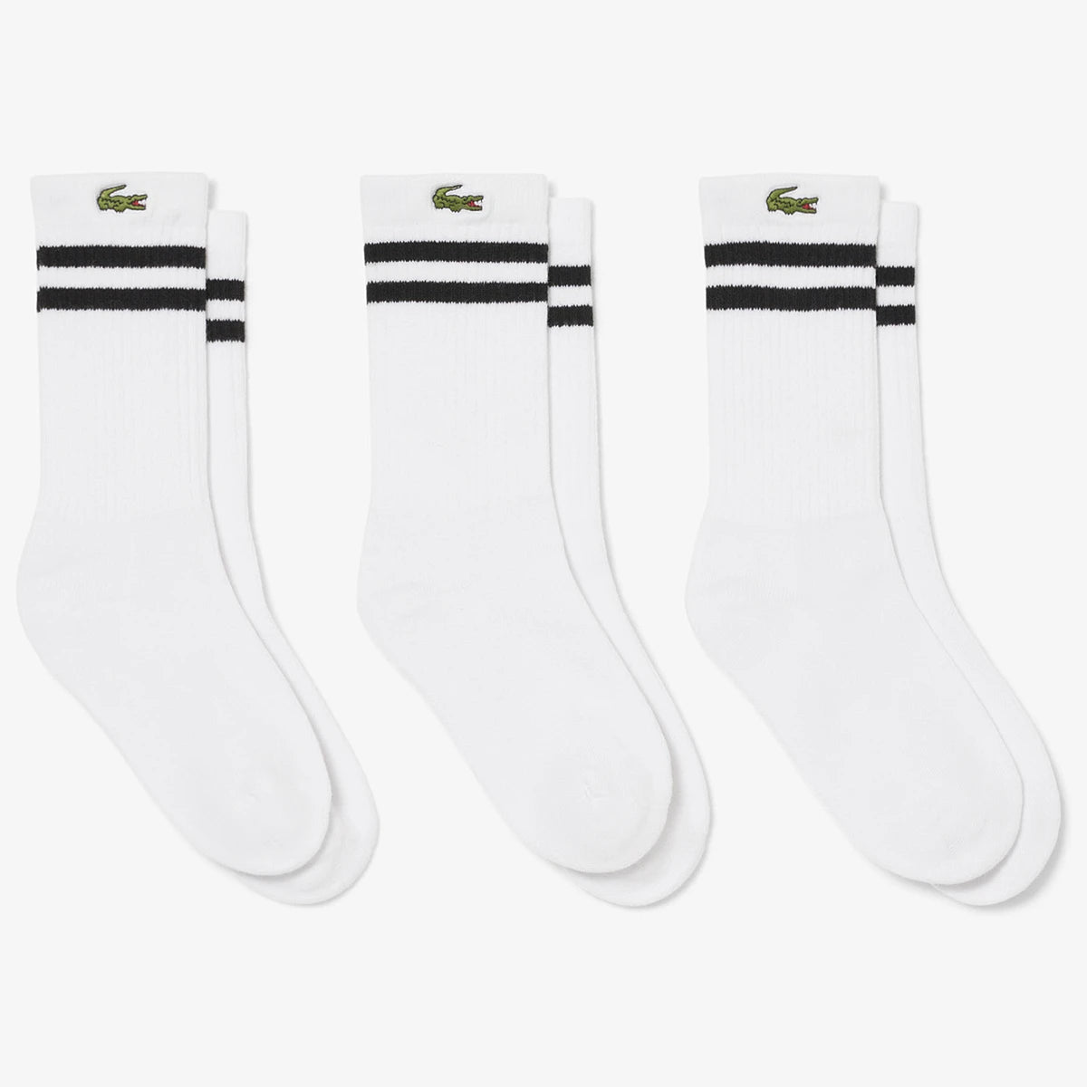 3 PARES DE CALCETINES LACOSTE JUNIOR CORE PERFORMANCE
