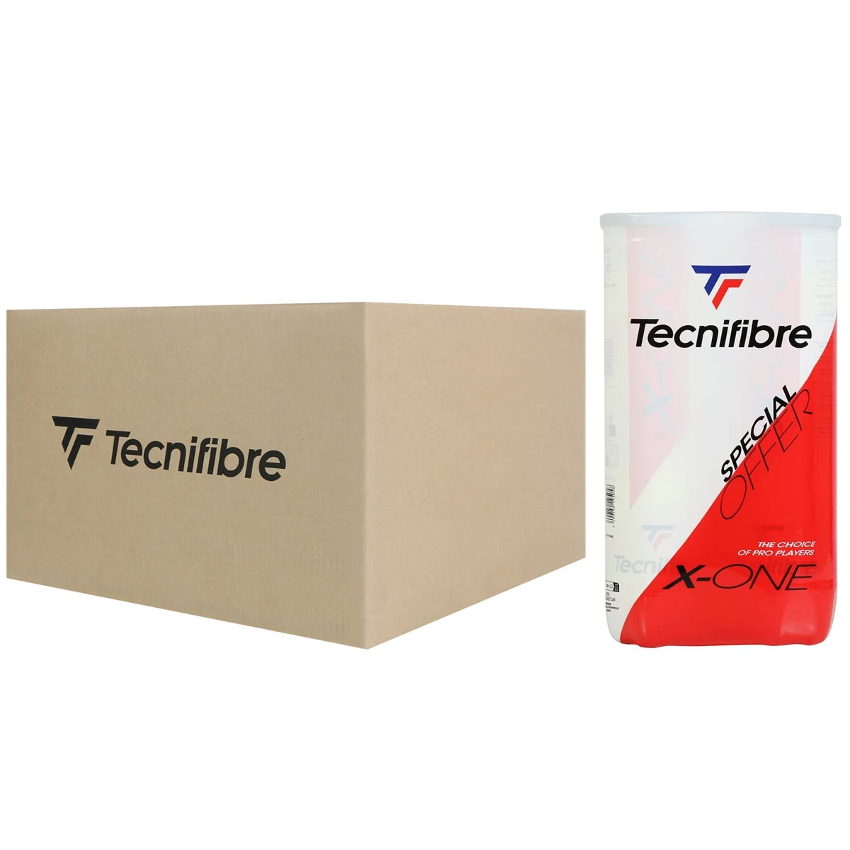 CAJA DE 18 BIPACKS DE 4 PELOTAS TECNIFIBRE X-ONE