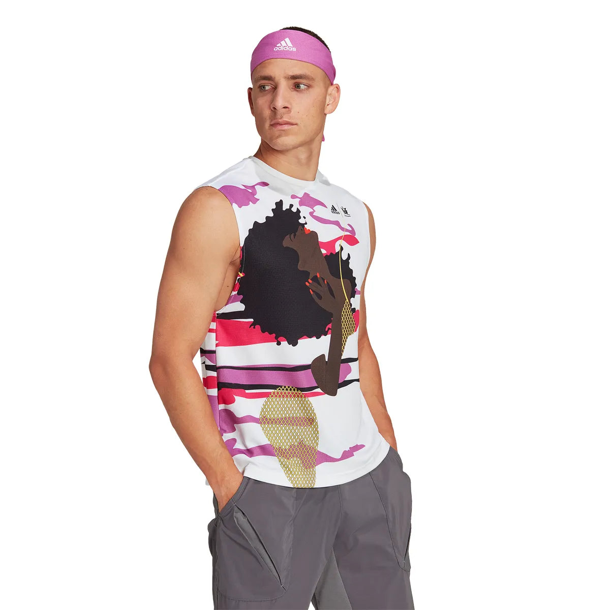 CAMISETA DE TIRANTES ADIDAS UNISEX NEW YORK UNITEFIT THEBE MAGUGU