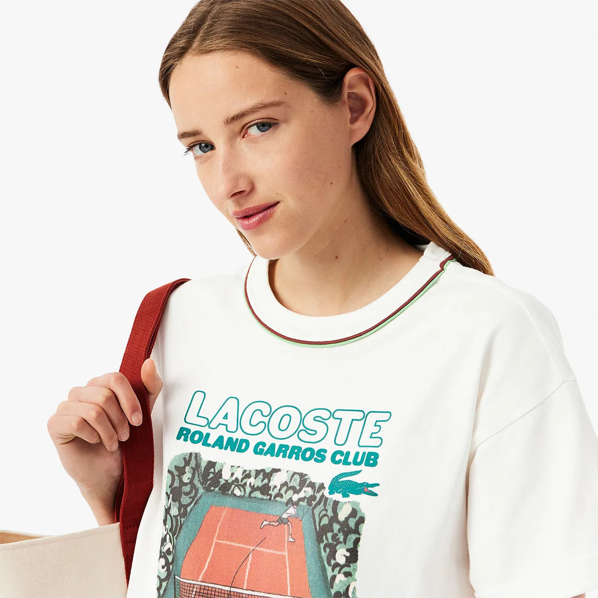 CAMISETA LACOSTE MUJER ROLAND-GARROS CLUB