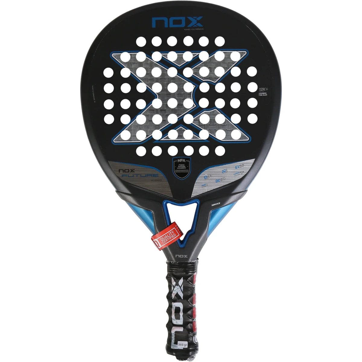 RAQUETA DE PÁDEL NOX FUTURE HYBRID 12K ALUM