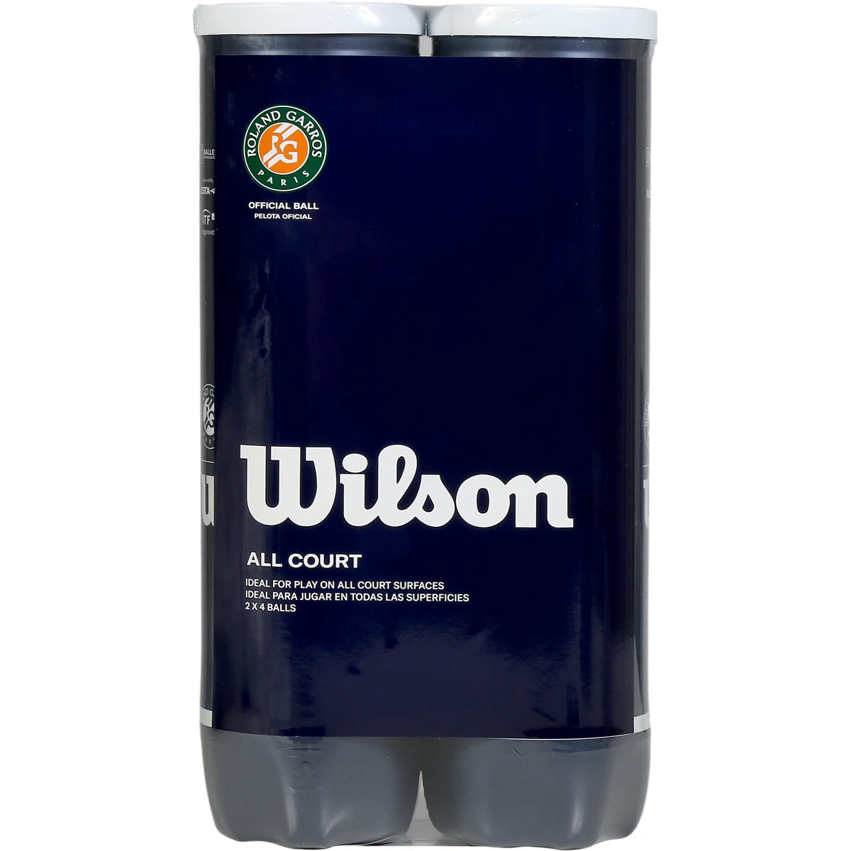 BIPACK DE 4 PELOTAS WILSON ROLAND GARROS ALL COURT