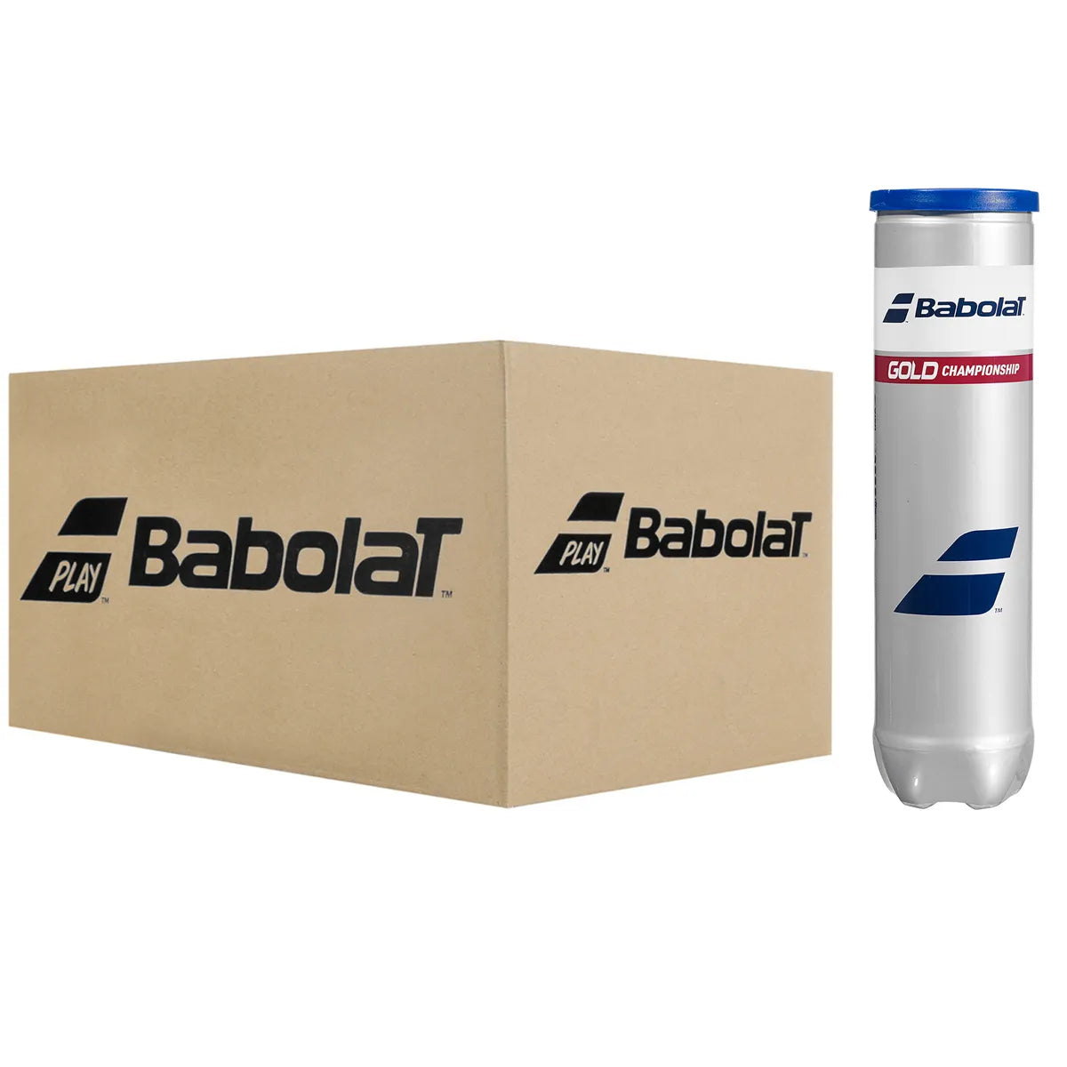 CAJA DE 18 TUBOS DE 4 PELOTAS BABOLAT GOLD CHAMPIONSHIP