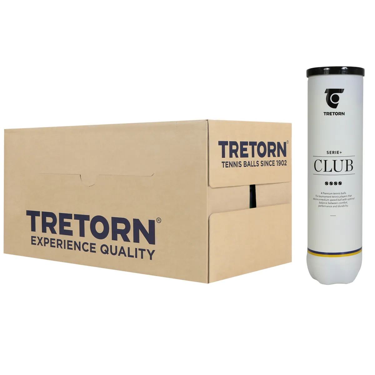 CAJA DE 18 TUBOS DE 4 PELOTAS TRETORN SERIE+CLUB
