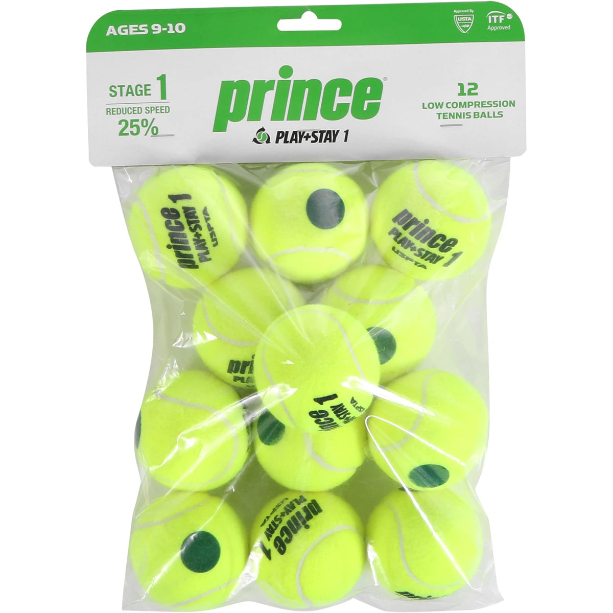 BOLSA DE 12 PELOTAS INTERMEDIAS STAGE 1 PRINCE