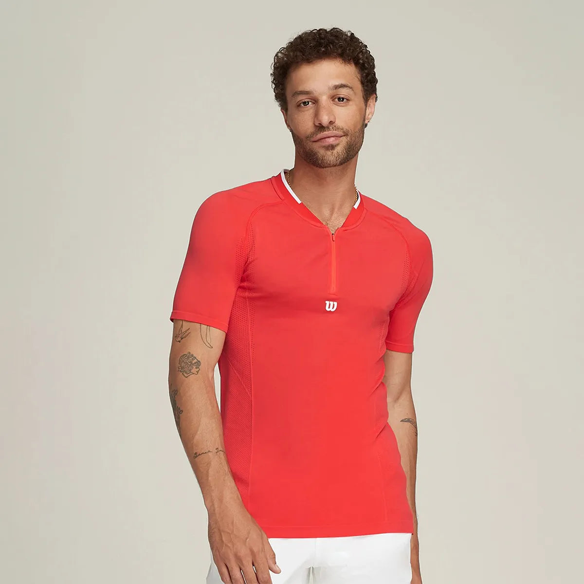 CAMISETA WILSON SERIES SEAMLESS ZIP HENLEY 2.0