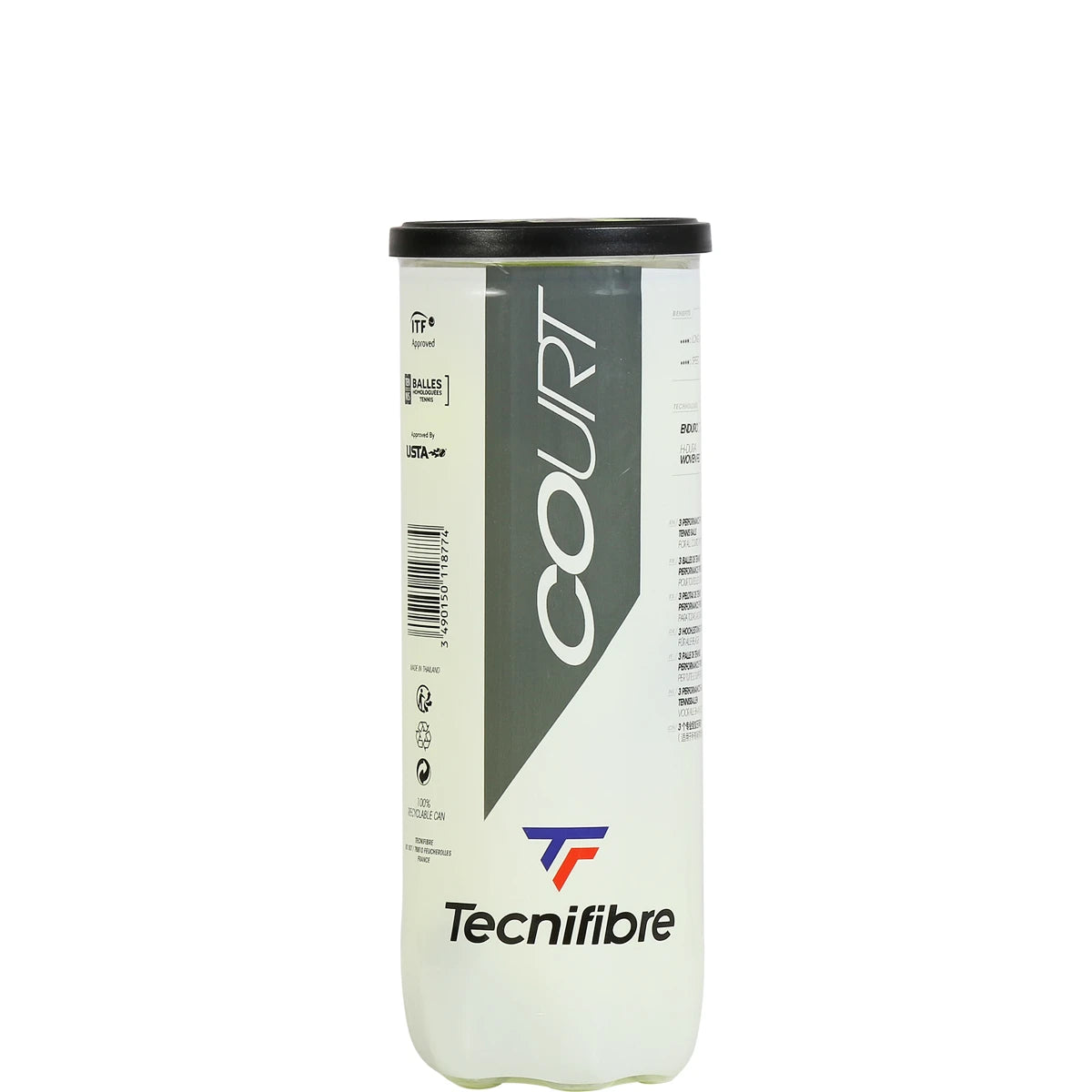 TUBO DE 3 PELOTAS TECNIFIBRE CORTO