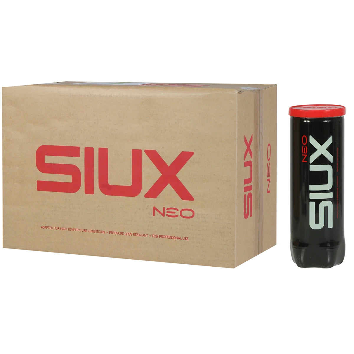 CAJA DE 24 TUBOS DE 3 PELOTAS DE PÁDEL SIUX NEO