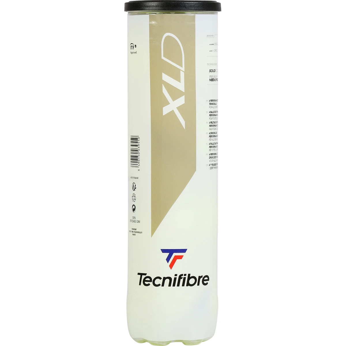 TUBO DE 4 PELOTAS TECNIFIBRE XLD (SIN PRESIÓN)