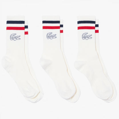 3 PARES DE CALCETINES LACOSTE CORE PERFORMANCE FRANCE