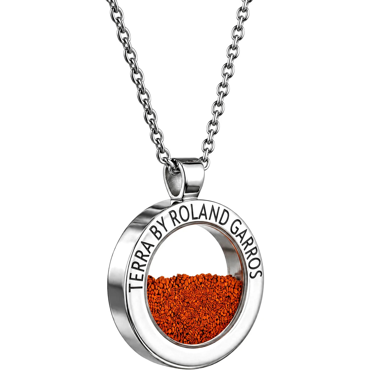 COLLAR Y MEDALLA TERRA ACCESS ACERO BRILLANTE SIN PIEDRA GRAN MODELO
