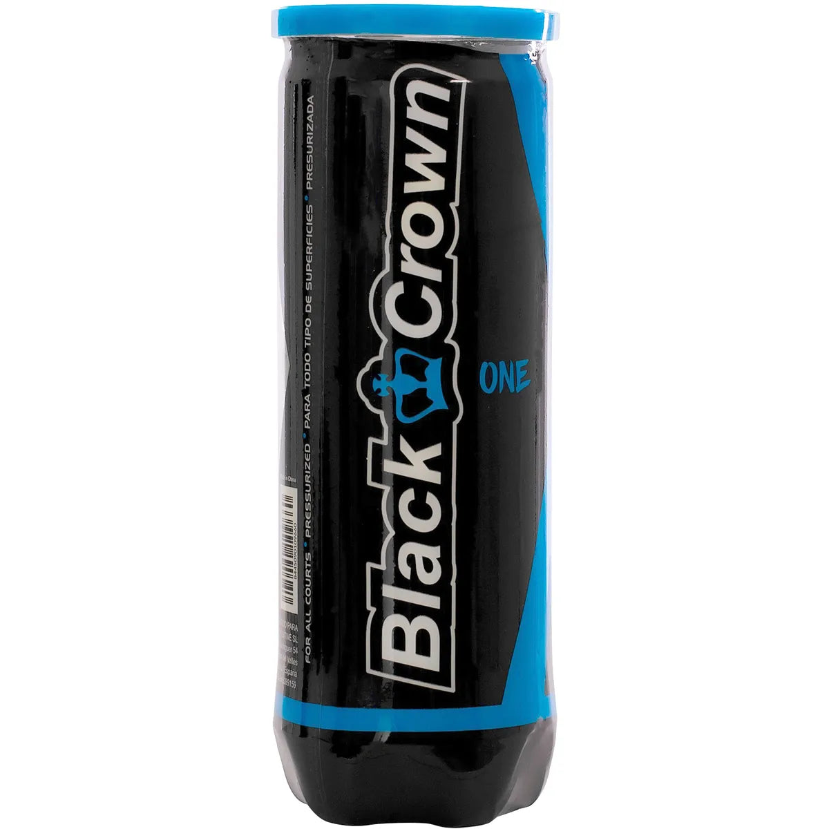 TUBO DE 3 PELOTAS DE PÁDEL BLACK CROWN ONE