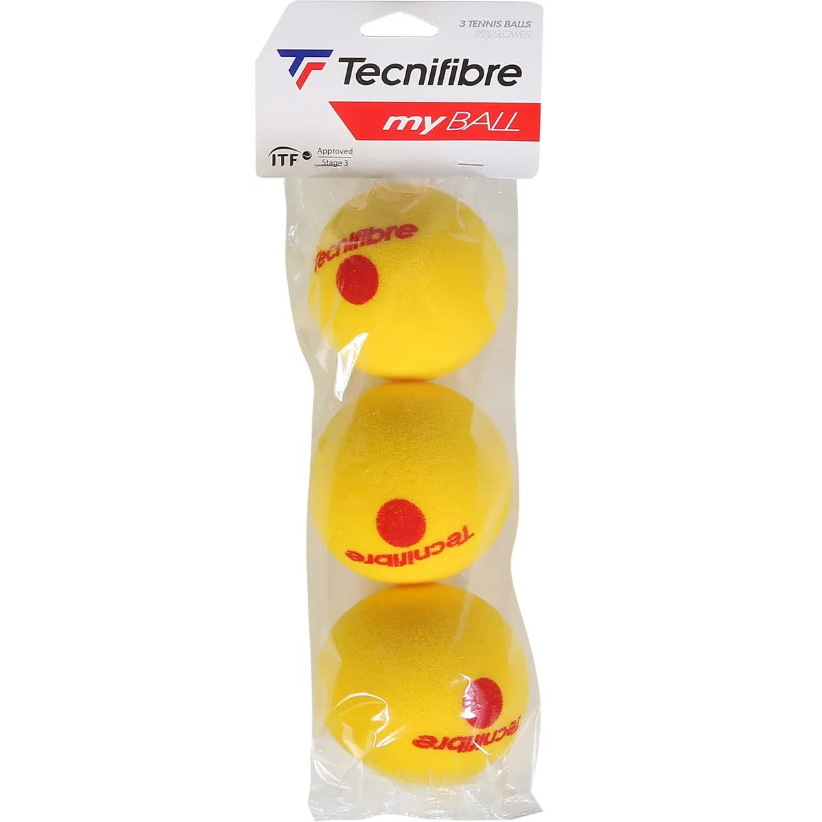 TECNIFIBRE LOTE DE 3 PELOTAS DE ESPUMA MY BALL