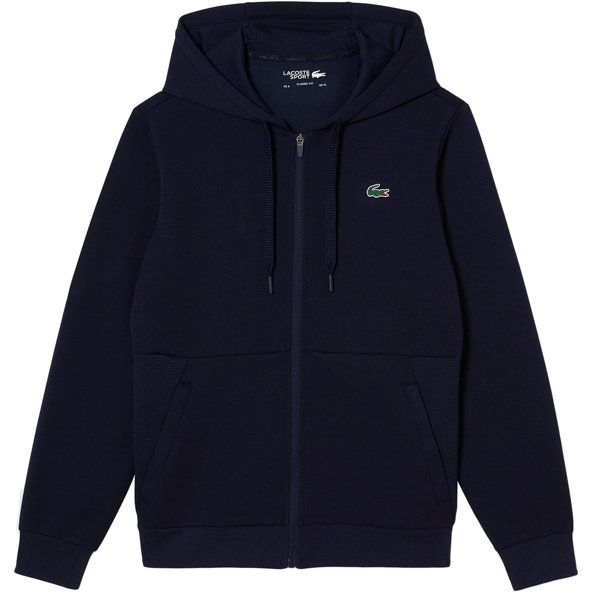SUDADERA LACOSTE CON CAPUCHA FZ CORE PERRFORMANCE