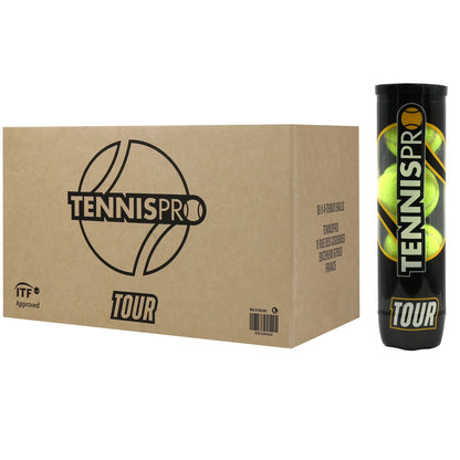 CAJA DE 18 TUBOS DE 4 PELOTAS DE TENIS TENNISPRO TOUR