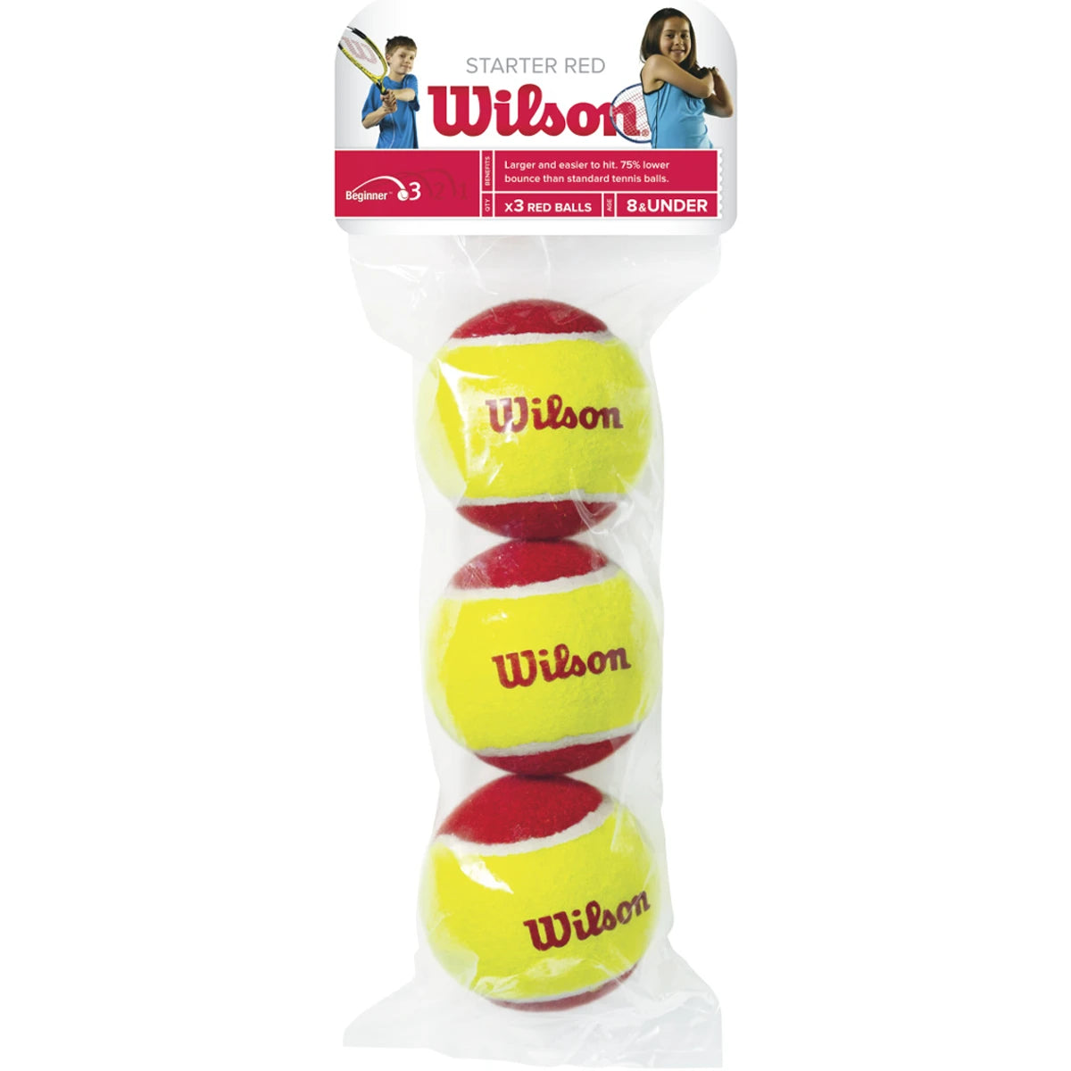 BOLSA DE 3 PELOTAS WILSON STARTER RED