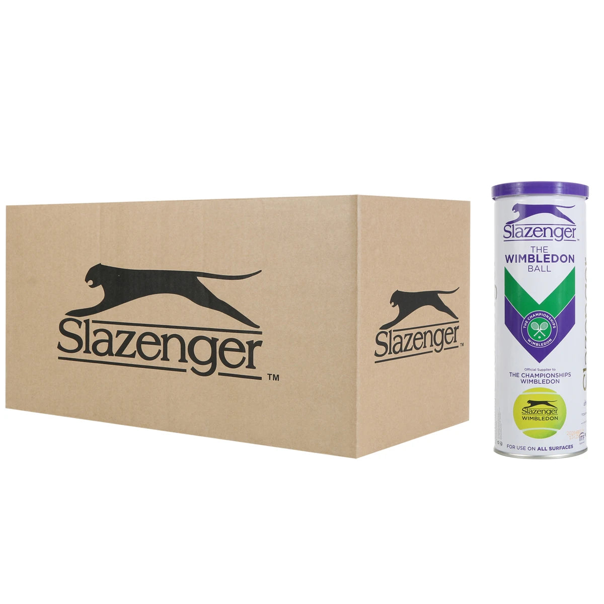 CAJA DE 24 TUBOS DE 3 PELOTAS SLAZENGER
