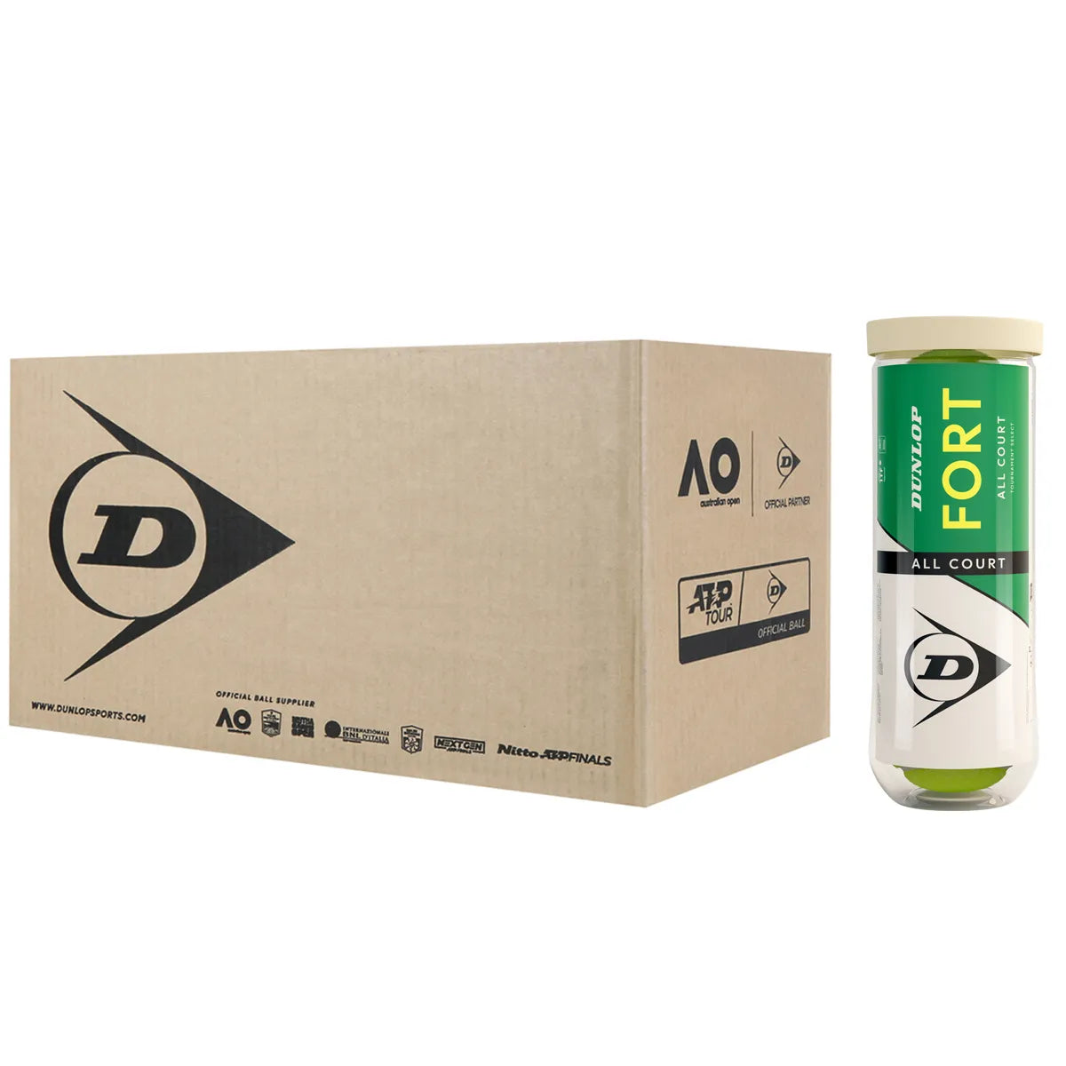 CAJA DE 24 TUBOS DE 3 PELOTAS DUNLOP FORT SELECT