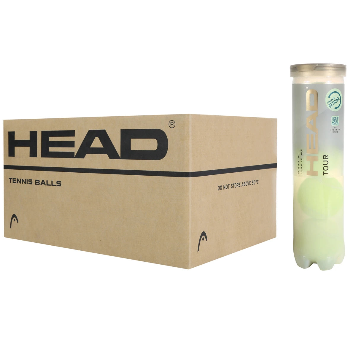 CAJA DE 18 TUBOS DE 4 PELOTAS HEAD TOUR