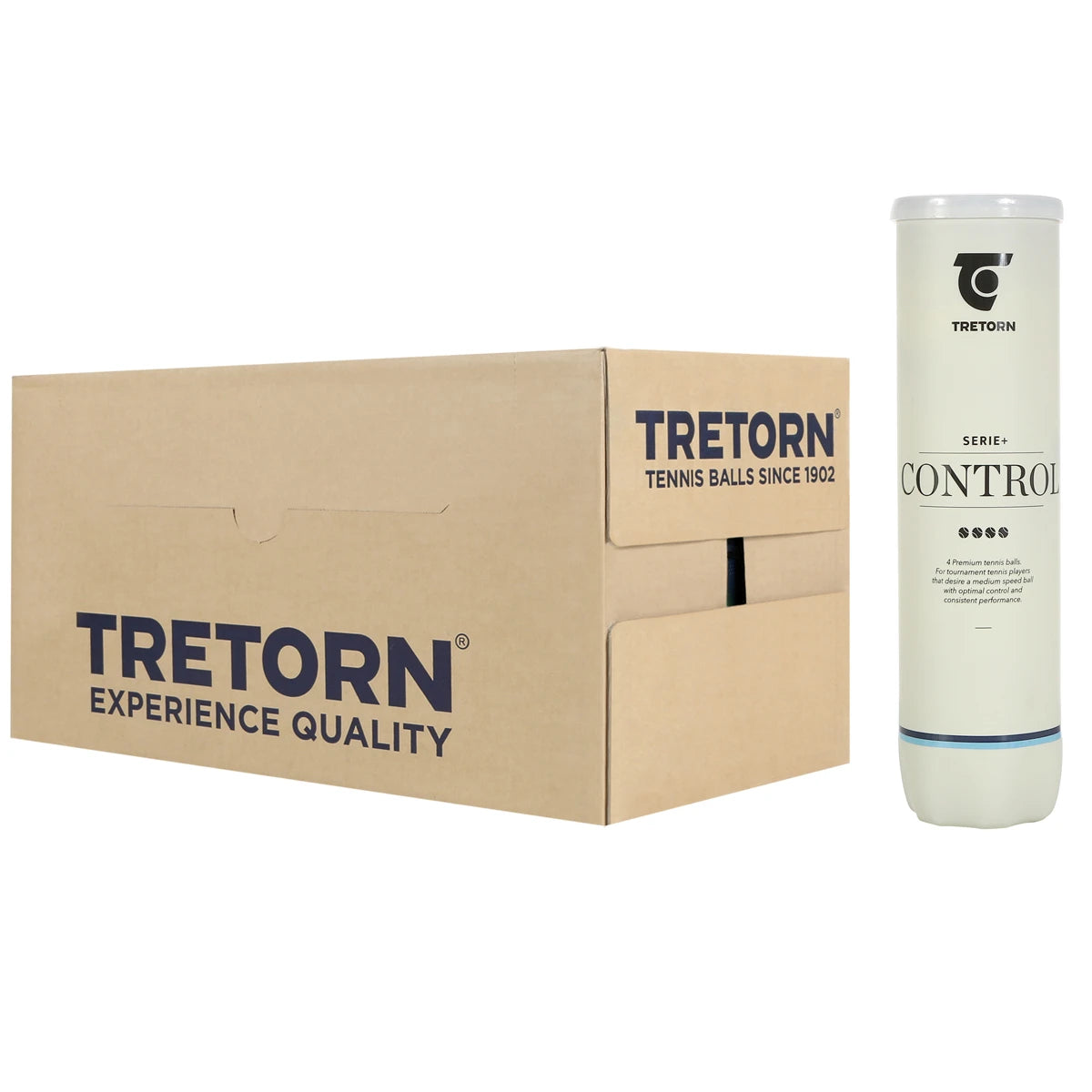 CAJAS DE 18 TUBOS DE 4 PELOTAS TRETORN SERIE+ CONTROL