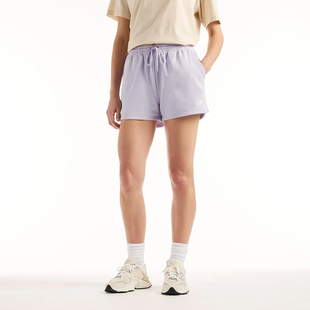 PANTALÓN CORTO NEW BALANCE MUJER SPORT ESSENTIALS FRENCH TERRY