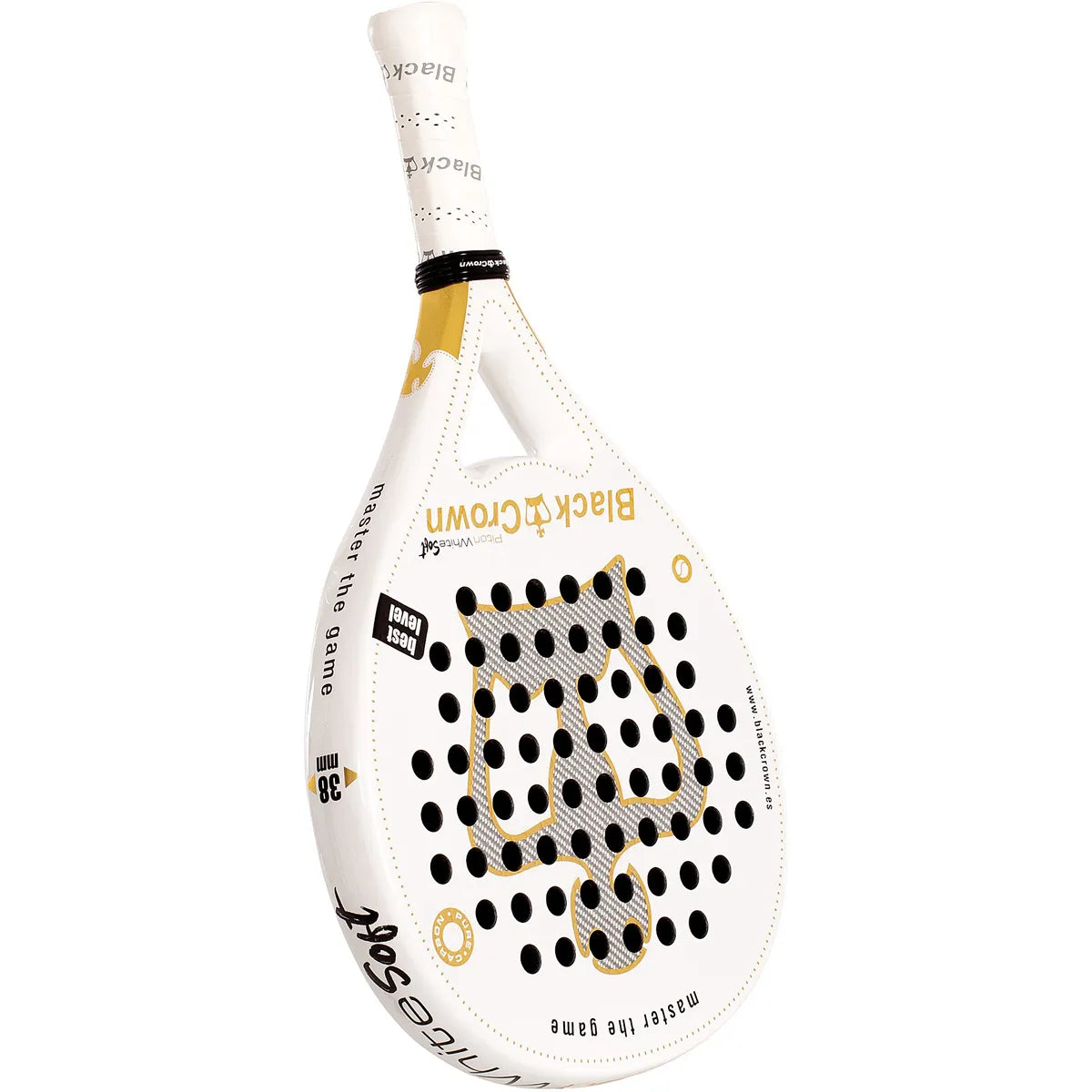 RAQUETA DE PÁDEL BLACK CROWN PITON WHITE SOFT